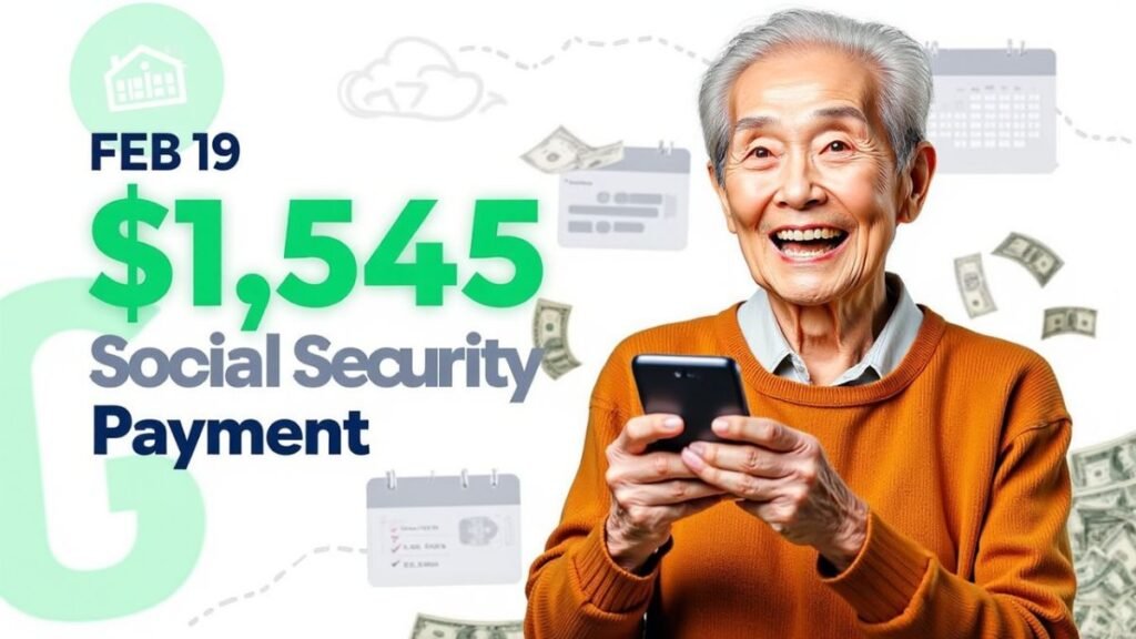 $1,545 payment from Social Security on February 19, 2025